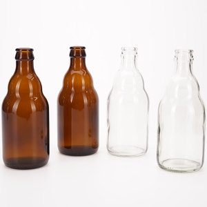 VISTA Stock 330ml 33cl botol bir kosong produsen Amber Normal Flint transparan zamrud hijau dengan penutup mahkota - Product Image 4