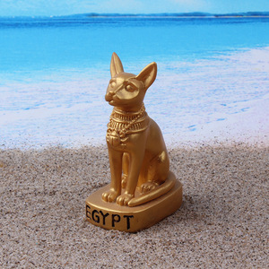 <span class=keywords><strong>Gato</strong></span> <span class=keywords><strong>dorado</strong></span> egipcio ESB25 Colección de recuerdos artesanales de resina - Product Image 2