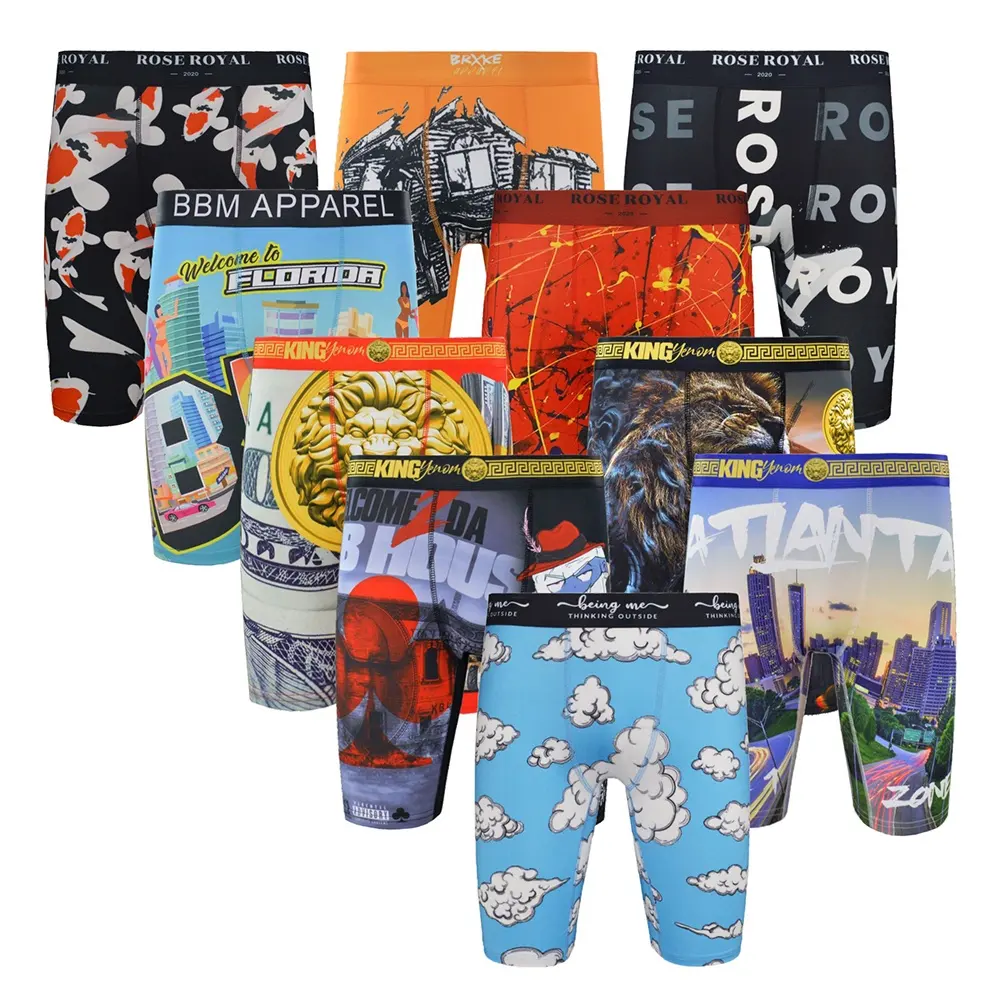 Lage Moq Groothandel Stukken Heren Boxers Ondergoed Spandex Ondergoed Boxers Grote Maat Hoge Taille Ademende Boxers Voor Mannen