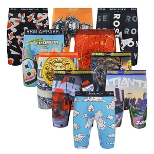 Low MOQ Wholesale Pieces Men Boxers Underwear Spandex Underwear Boxers Large Size High Waist Breathable Boxers For Men