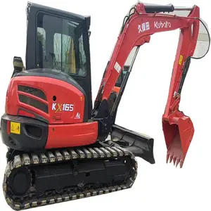 Segunda Mão Kubota KX165 KX165-5 5 ton Escavadeira De Pista Pequena Com Acoplamentos Rápidos