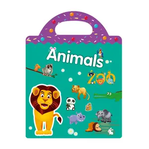 Custom 15 Style Waterproof Stickers Book Kid Diy Dress Up Fun Gift Reusable Sticker Book For Kids 2-4