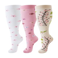 Chaussettes de compression pour mollets larges pour femmes et hommes, taille plus, 15-20 mmHg, hauteur genou, grand soutien pour la circulation
