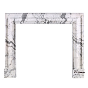 Marco <span class=keywords><strong>de</strong></span> Chimenea <span class=keywords><strong>de</strong></span> Mármol Blanco Arabescato Natural, Moderno y Sencillo, para Decoración <span class=keywords><strong>de</strong></span> Interiores <span class=keywords><strong>de</strong></span> Casa o Villa - Product Image 1