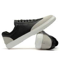 Volledig op maat gemaakte, lage minimale bestelhoeveelheid, ademende, zwarte en witte casual leren sneakers voor heren in walking stijl met logo branding Advan