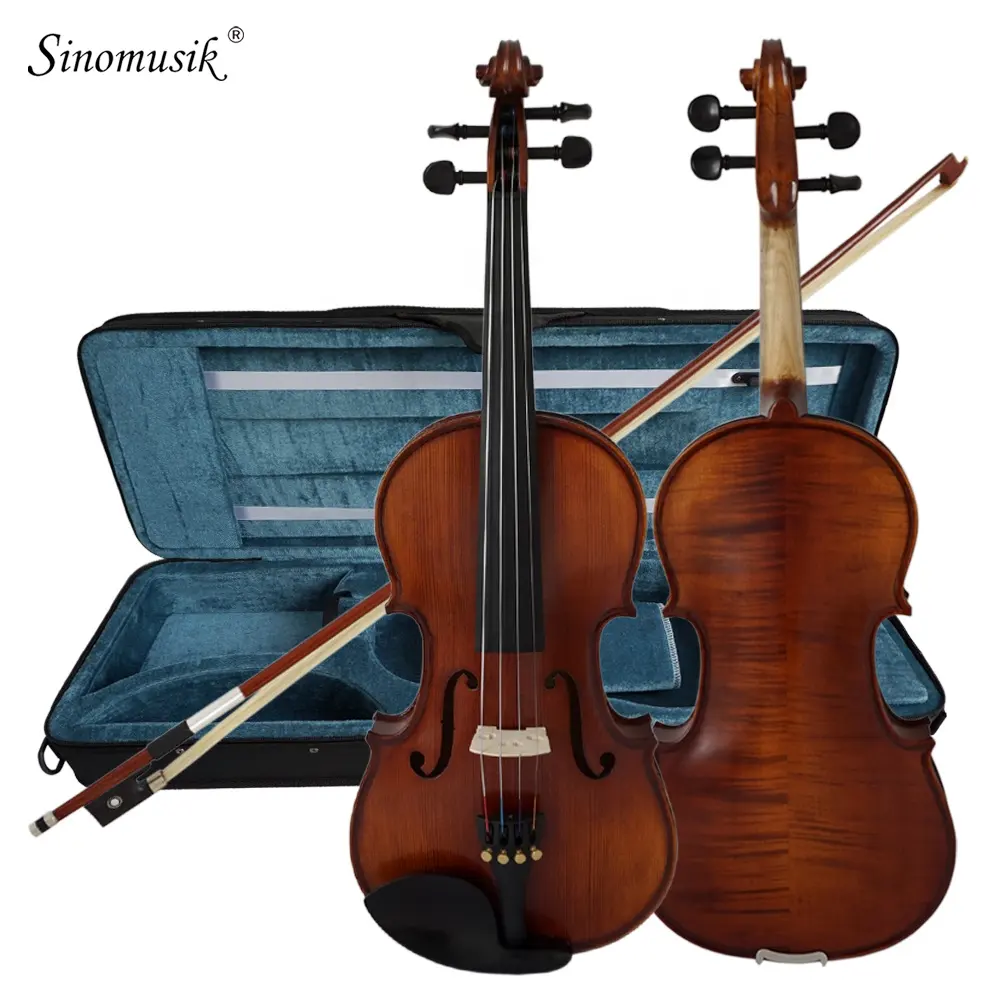 Advanced handmade violin for sale wholesale factory price made in China Free foam case