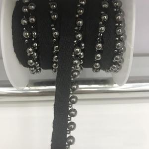 Ruban de dentelle perlé unilatéral fait à la main sangle perlée bricolage vêtements accessoires collier décoratif blanc noir dentelle ruban tresse - Product Image 3