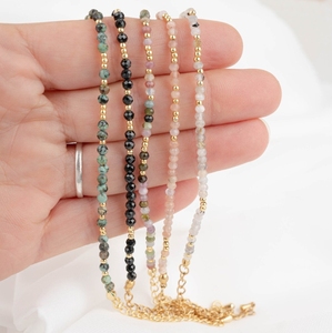 Collana in acciaio inossidabile 316l con 4 foglie di trifoglio collana con quadrifoglio del destino Pvd placcato oro 18 carati gioielli con trifoglio fortunato donna uomo - Product Image 3