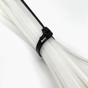 Correas de cable de nylon Bridas de alambre reutilizables Brida de cable reutilizable