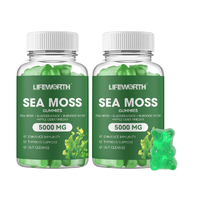 Complément alimentaire immunitaire végétalien Lifeworth Private Label Bladderwrack Burdock Root Vitamin Irish Sea Moss Gummies