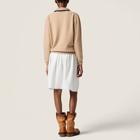 Fabricant de pulls, design personnalisé, broderie de logo, pull en cachemire et laine vintage élégant pour femmes, avec demi-fermeture éclair
