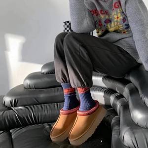 Botines de Plataforma con Estampado Floral, Marca de Diseño Tasmans Uggss 2026, Unisex, para Invierno y Otoño, Parte Superior de Gamuza, Suela de Goma, Estilo Slip-On - Product Image 1