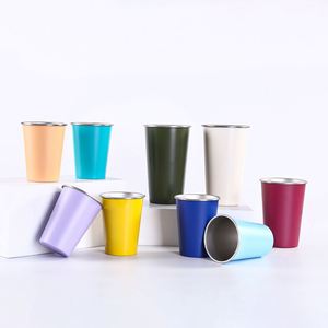 Custom Logo 304 Stainless Steel <b>Camping</b> <b>Cup</b> Portable Metal Beer Pint Tumbler Shatterproof Outdoor Travel Coffee Mugs - Product Image 1
