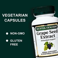 Compléments alimentaires naturels en marque privée OEM, capsules blanchissantes OEM 300 mg, capsules d'extrait de pépins de raisin