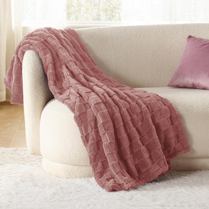 Jacquard Knitted Flannel Fleece Blanket, Custom 100% Polyester Soft Warm <strong>Throw</strong> <strong>for</strong> <strong>Bed</strong> Sofa Hotel Home - Product Image 2