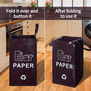 صندوق قمامة محمول قابل لإعادة الاستخدام قابل للطي 30l 40l 120l من <span class=keywords><strong>PP</strong></span> مخصص لتخزين القمامة المعاد تدويرها - Product Image 3
