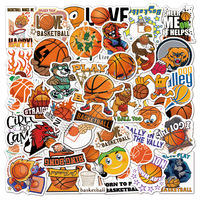 680124693865 50pcs Stiker PVC Ramah Lingkungan Bentuk Bulat Tahan Air dengan Laminasi Gloss Pola Bintang untuk Laptop Dekorasi Rumah