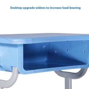 Ensemble table et chaise réglables en hauteur pour l'apprentissage des élèves du primaire et du collège, idéal pour la formation en classe ST-208G-1 M - Product Image 2