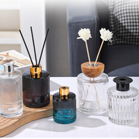 Nouvelles Bouteilles Diffuseurs en Verre en Forme de Cône, Bâtonnets Diffuseurs, Pulvérisateur à Pompe, Désodorisant Transparent Haute Qualité, Décoration Maison 200ml Carton