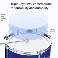 Musical Instruments Plastic Beginner Drums & Percussion 53x53x25cm for Boys and Girls-Jazz Style Gift