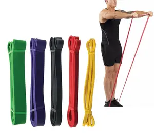 Bande de résistance de traction en Latex naturel de 6.4 à 101MM, 5-230 LBS, boucle d'exercice de Yoga, bandes de Fitness, ensemble d'équipement d'entraînement à domicile