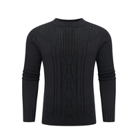 Nouveau style – Pulls tricotés ajustés à col rond pour homme, collection printemps, haute qualité, coupe slim, couleur unie, 100 % polyester