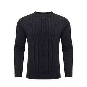 New Style Men's Spring Keep Warm Slim Fit O-neck Knit Shirts High Quality Tight Set Sweaters 100% Polyester Breathable - Product Image 1