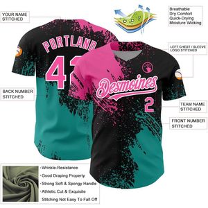 เสื้อเบสบอลไล่เฉดสีแบบกำหนดเอง ปักชื่อและหมายเลขได้ตามต้องการ สำหรับทุกเพศ ระบายเหงื่อได้ดี ชุดกีฬา - Product Image 3