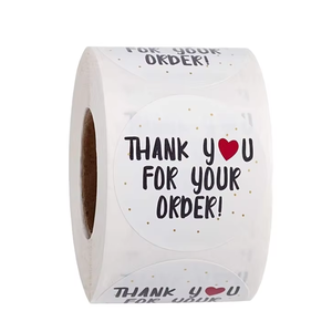 <span class=keywords><strong>Etichette</strong></span> personalizzate adesive adesive impermeabili per imballaggio con Logo "grazie" UV stampato "etichetta sigillata per la stampa di trasferimento artigianale regalo - Product Image 2