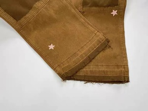 <span class=keywords><strong>Pantalones</strong></span> Rectos de Verano con Estampado Retro, 100% Algodón, Estilo Chino para <span class=keywords><strong>Mujer</strong></span>, Ajuste Holgado, Lavado, Tejido de Ganchillo, Anti-Pilling, Secado Rápido - Product Image 3