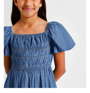 Vestido de Algodón para Niñas, Estilo Veraniego con Decoración, Transpirable, Cómodo y Ligero, Ideal para Vacaciones - Product Image 4