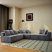 Canapé modulaire sectionnel en forme de U, style nordique, compressé sous vide, sans structure, pour appartement et salon - Atunus