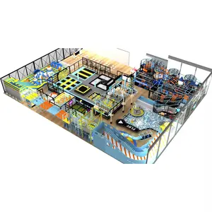 China's Latest Design Large Indoor Soft Sports Trampoline Park Varying Colors Theme Park