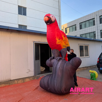 Modèle de ballon gonflable en forme de toucan pour exposition d'art, style d'oiseau gonflable personnalisé