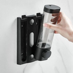 Distributeur de savon manuel mural de 300 ml, double tête, distributeur de savon liquide, distributeur de shampoing, <span class=keywords><strong>porte</strong></span>-<span class=keywords><strong>gel</strong></span> <span class=keywords><strong>douche</strong></span> pour salle de bain - Product Image 5