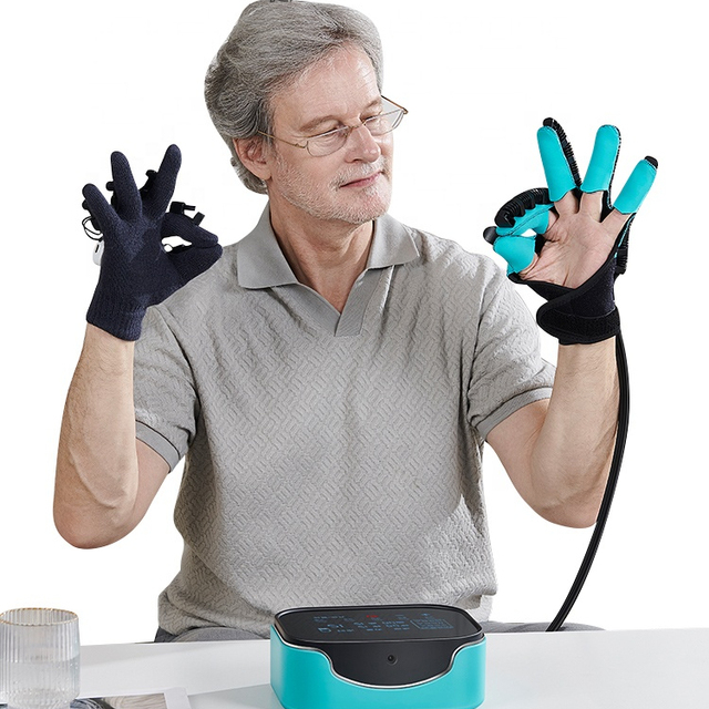 Smart Hand Rehabilitation Devices With Robotic Recovery Glove for Stroke Hand Fingers Exercise Training Reducing Stiffness Spasm