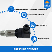 Pengukur Vakum Cairan Baja Tahan Karat AC24V / DC24V ±0,3% FS -15 ° C ~ +125 ° Sensor Tekanan C DC 0~10 V Pemancar Tekanan