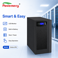 UPS Online 6kVA 230V 50Hz Fase Tunggal dengan Baterai Asam Timbal Terintegrasi, Gelombang Sinus Murni, Cadangan Daya untuk Peralatan Jaringan Ruang Server