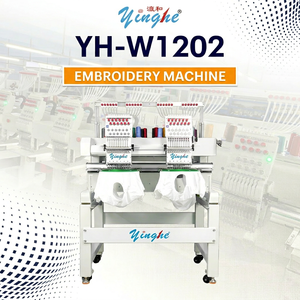 Máquina de Bordar Computarizada de Doble Cabezal, 12 Agujas, 1200 RPM, para Camisetas, Chaquetas, Uniformes, Sudaderas con Capucha, Logotipos, Trabajo de Bordado Personalizado - Product Image 1