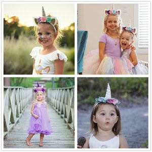 الاطفال عصابة رأس على شكل وحيد القرن الأطفال طفل يونيكورن القرن تأثيري حزب مقاطع الشعر يونيكورن الاكسسوارات عقال - Product Image 2