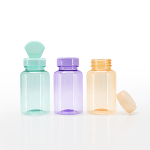 ขวดใส่ยา PET หลายสี ฝาเปิดแบบพลิก สำหรับใส่วิตามิน ซอฟเจล แคปซูล  บรรจุภัณฑ์พลาสติก  รับทำโลโก้ตามสั่ง - Product Image 5