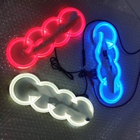 Emblème LED dynamique à quatre anneaux, éclairé, pour calandre avant, compatible Audi A4L A6L Q5 Q7, amélioration