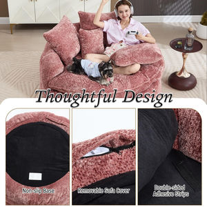 Contemporary Sectional <b>Sofa</b> Set <b>Sponge</b> Velvet Cover Villa Use Eco-Friendly Space Saving Vacuum Compressed Factory Direct China - Product Image 3