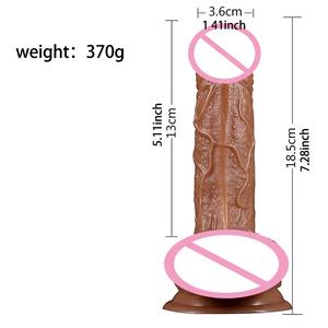 Yanse künstlicher Silikon 7,3 Zoll Kondom Schneller Klimaksvibrator Dildo Dickverlängerung Sexspielzeug für Männer tragbarer Dildo - Product Image 6