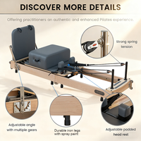 Reformer de Pilates pliable en bois d'érable de luxe haut de gamme pour la maison et les studios commerciaux |   MAGERV