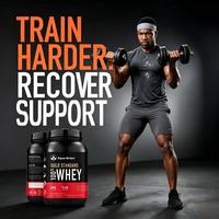 Protein Whey Alami untuk Atlet Binaraga, Fitness, dan Gym, Mendukung Perbaikan Otot untuk Dewasa