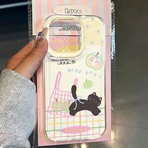 جرلي في 1 طبقة مغناطيسية لطيفة قابلة للفصل لهاتف iPhone 16 Pro Max 15 14 Plus TPU PC غطاء محمول شفاف مع طباعة - Product Image 4