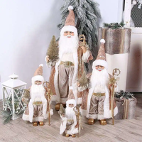 Père Noël de haute qualité, décoration de Noël de 45 cm grandeur nature, avec tissu à paillettes, design spécial, tissu + plastique, marque SOTE