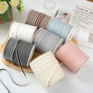 <b>Large</b> Roll 0.9MM Hook Edge Bubble Grid Waffle Edge Polyester Ribbon Handmade <b>Bow</b> Hair Accessories Bags Shoes Clothing Zexiao - Product Image 1