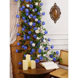 Décoration murale en roses artificielles, lianes en soie pour mariages, fêtes et expositions commerciales - Product Image 5